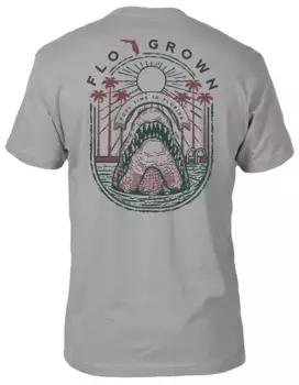 Мужская футболка FloGrown с короткими рукавами и скрытой угрозой, светло-серый