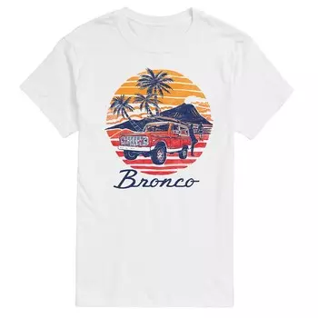 Мужская футболка Ford Bronco Sunset с винтажным рисунком Licensed Character, белый