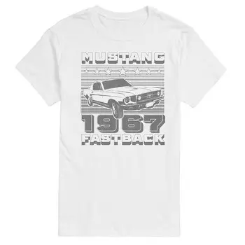 Мужская футболка Ford Mustang Fastback с винтажным рисунком Licensed Character, белый