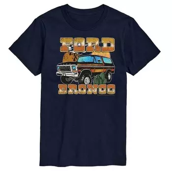 Мужская футболка Ford Vintage Bronco Desert с рисунком Licensed Character, темно-синий