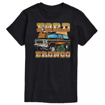 Мужская футболка Ford Vintage Bronco Desert с рисунком Licensed Character, черный