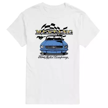 Мужская футболка Ford Vintage Mustang Convertible с графическим рисунком Licensed Character, белый