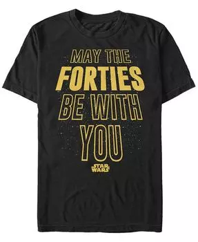 Мужская футболка Forties Be with You с круглым вырезом и короткими рукавами Fifth Sun, черный
