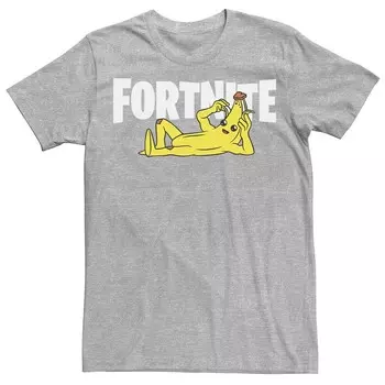 Мужская футболка Fortnite Banana Lay Down с титульной футболкой Licensed Character, цвет Athletic Heather