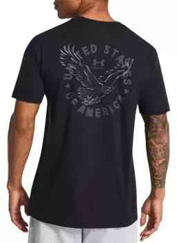 Мужская футболка Freedom Vintage Eagle Under Armour, цвет Black/Mod Gray