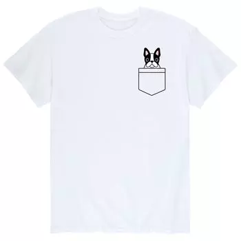 Мужская футболка Frenchie с карманом для собак Licensed Character