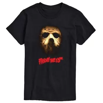Мужская футболка Friday The 13th Dark Mask с рисунком Licensed Character, черный