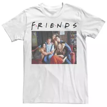 Мужская футболка Friends с классическим логотипом и групповым портретом Licensed Character