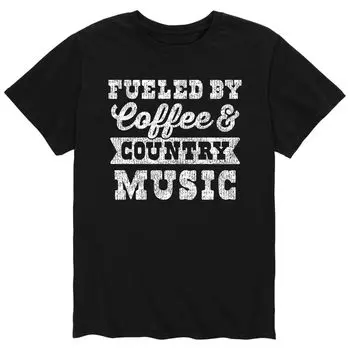 Мужская футболка Fueled By Coffee Country Music Licensed Character