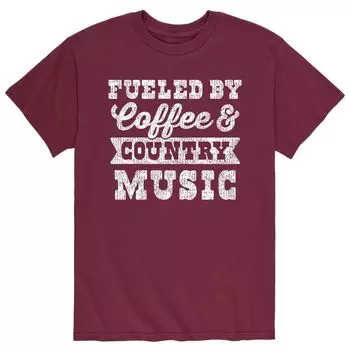 Мужская футболка Fueled By Coffee Country Music Licensed Character