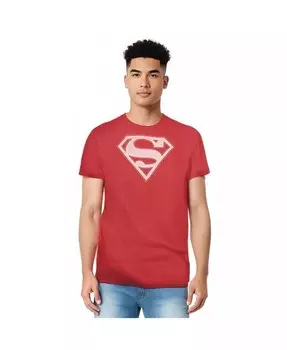 Мужская футболка/футболка Red & White Shield Adult Heather Superman, красный