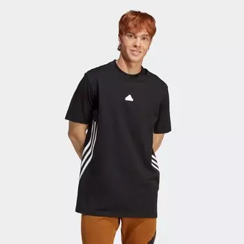Мужская футболка Future Icons 3 полоски Adidas, черный