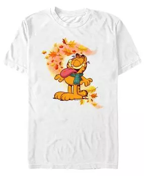 Мужская футболка garfield autumn leaves с короткими рукавами Fifth Sun, белый