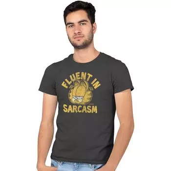 Мужская футболка Garfield Fluent in Sarcasm Licensed Character