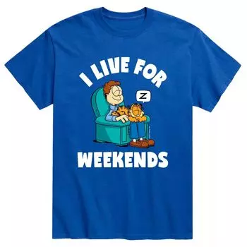Мужская футболка Garfield Live For Weekends Licensed Character