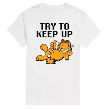 Мужская футболка Garfield "Постарайся не отставать" Licensed Character, белый