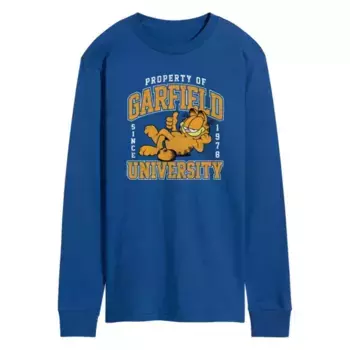 Мужская футболка Garfield с длинным рукавом в стиле varsity Licensed Character, синий