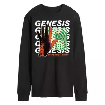 Мужская футболка Genesis Invisible Touch с длинным рукавом и принтом Licensed Character, черный