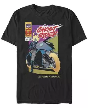 Мужская футболка Ghost Rider New с короткими рукавами и круглым вырезом Fifth Sun, черный