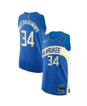 Мужская футболка Giannis Antetokounmpo Blue Milwaukee Bucks 2023/24 - City Edition Nike, синий