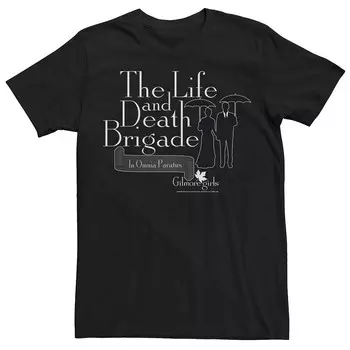 Мужская футболка Gilmore Girls Life And Death Brigade Licensed Character, черный