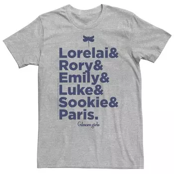 Мужская футболка Gilmore Girls Name Stack Licensed Character, цвет Athletic Heather