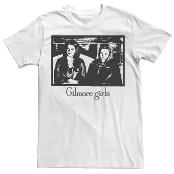 Мужская футболка Gilmore Girls Rory & Lorelai с портретом Licensed Character, белый