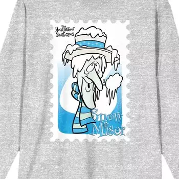 Мужская футболка «Год без Санта-Клауса Snow Miser Stamp» Licensed Character