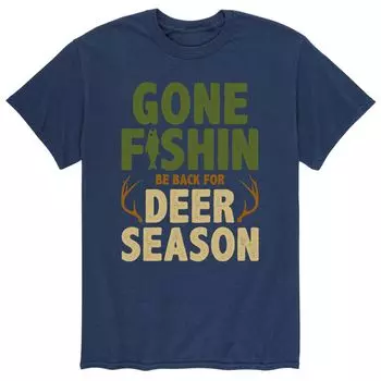Мужская футболка "Gone Fishin Be Back For Deer Season" Licensed Character