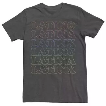 Мужская футболка Gonzales Latino, Latina, Latinx с цветным текстом и надписью Licensed Character