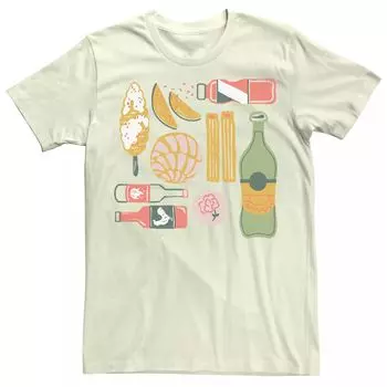 Мужская футболка Gonzales Los Escencials Food Amd Drink Grid Tee Licensed Character