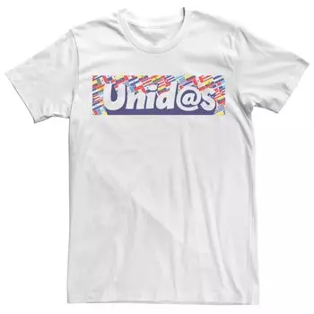 Мужская футболка Gonzales Unidas с цветной каймой и надписью Licensed Character
