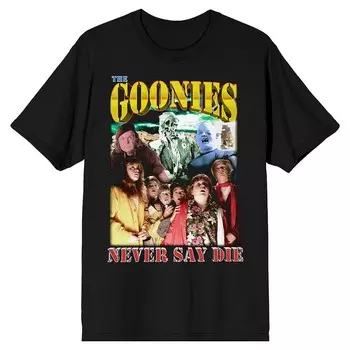 Мужская футболка Goonies Never Say Die Licensed Character, черный