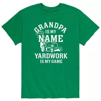 Мужская футболка Grandpa Name Yard Work Game Tee Licensed Character