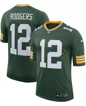 Мужская футболка green bay packers aaron rodgers classic limited player Nike, зеленый
