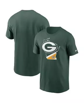 Мужская футболка green bay packers hometown collection wisconsin Nike, зеленый