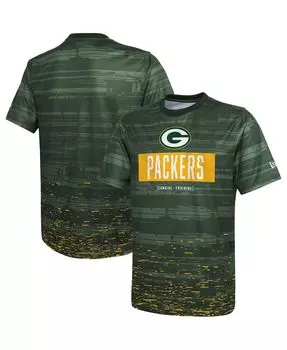 Мужская футболка green green bay packers combine authentic sweep New Era, зеленый