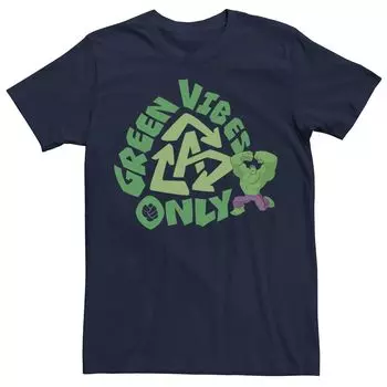 Мужская футболка Green Vibes Only с изображением Мстителей и Халка в честь Дня Земли Marvel