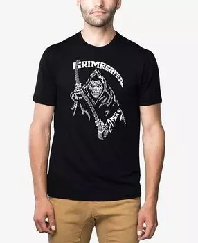 Мужская футболка grim reaper premium blend word art LA Pop Art, черный