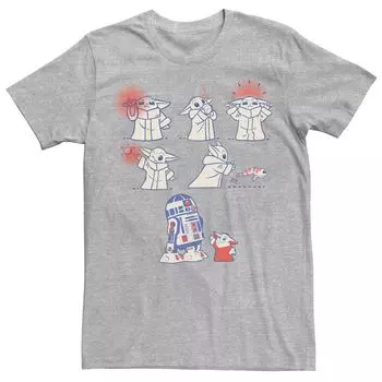 Мужская футболка Grogu Patriotic Licensed Character