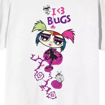 Мужская футболка Growing Up Creepie с рисунком "I <3 Bugs" Licensed Character