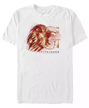 Мужская футболка Gryffindor Wash с коротким рукавом и круглым вырезом Fifth Sun, белый