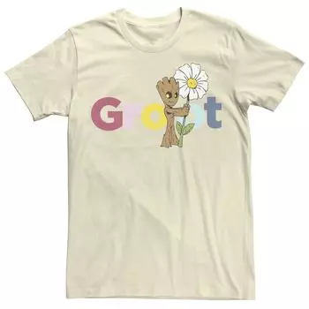 Мужская футболка Guardians Of The Galaxy Groot с цветком Marvel