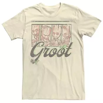 Мужская футболка Guardians Of The Galaxy с милыми вставками Groot Marvel