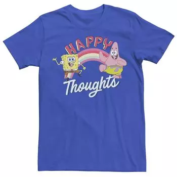 Мужская футболка «Губка Боб Квадратные Штаны Патрик и Губка Боб» Happy Thoughts Licensed Character
