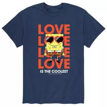 Мужская футболка «Губка Боб Love Is The Coolest» Licensed Character