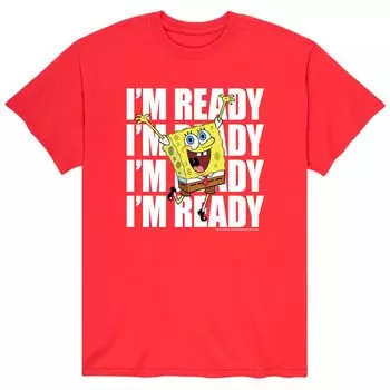Мужская футболка «Губка Боб: Я готов» Licensed Character