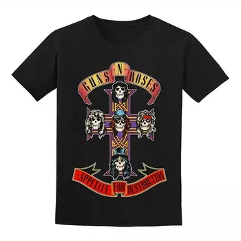 Мужская футболка Guns N' Roses Licensed Character, черный