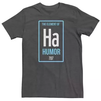 Мужская футболка Ha The Element of Humor Таблица Менделеева Licensed Character