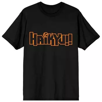 Мужская футболка Haikyu с героями мультфильмов аниме Licensed Character, черный